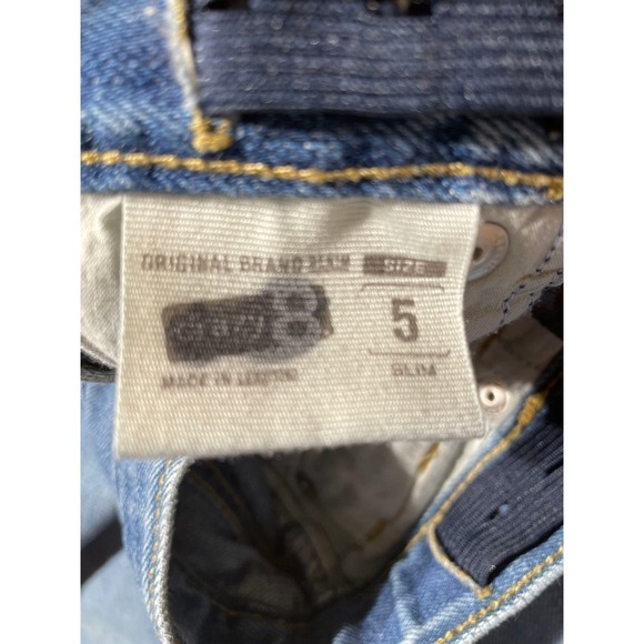 Boys Crazy 8 loose fit blue jeans. Size 5 Slim. Adjustable waist - Picture 2 of 3